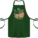 Irish Whiskey Lover Funny St Patricks Day Alcohol Cotton Apron 100% Organic Forest Green