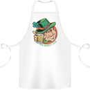 Irish Whiskey Lover Funny St Patricks Day Alcohol Cotton Apron 100% Organic White