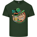 Irish Whiskey Lover Funny St Patricks Day Alcohol Mens Cotton T-Shirt Tee Top Forest Green