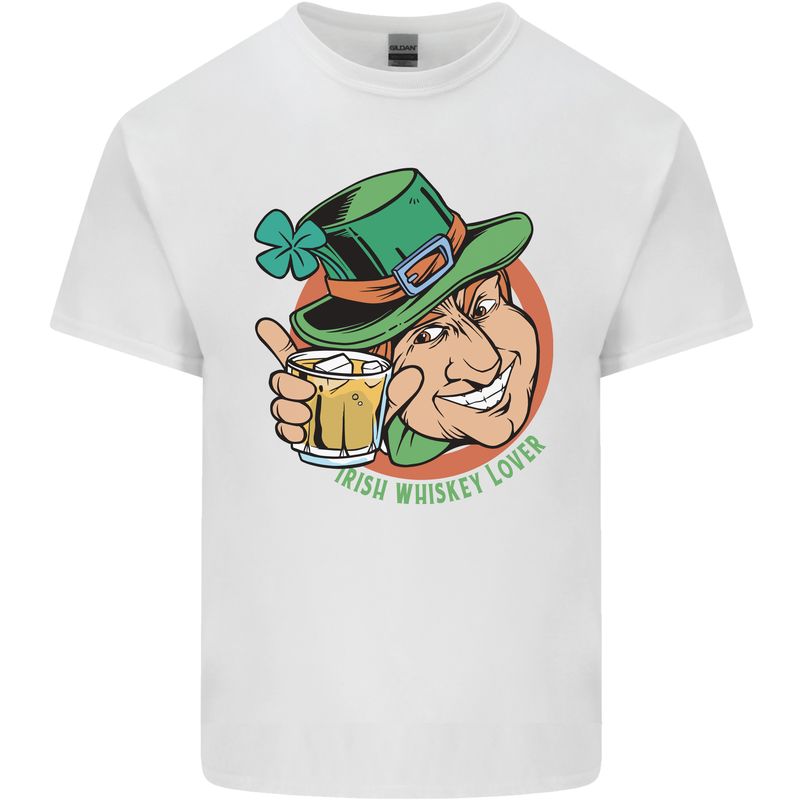 Irish Whiskey Lover Funny St Patricks Day Alcohol Mens Cotton T-Shirt Tee Top White
