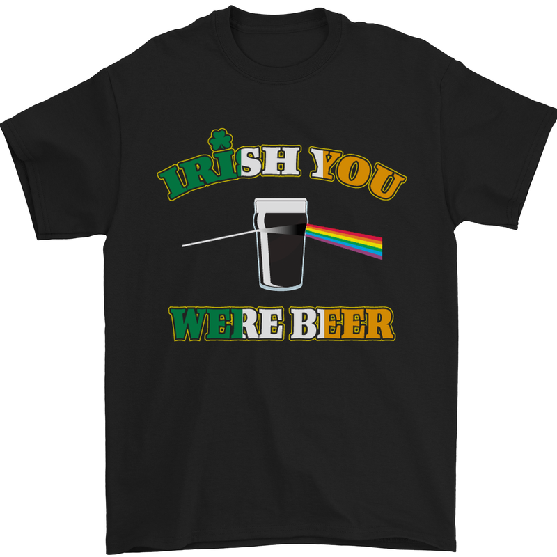 a black t - shirt with the words wish you were beer