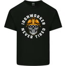 Iron Worker Scull Kids T-Shirt Childrens Black