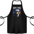 Iron and Bone Bike Skull Motorcycle Motorbike Cotton Apron 100% Organic Black