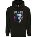 Iron and Bone Bike Skull Motorcycle Motorbike Mens 80% Cotton Hoodie Black