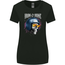 Iron and Bone Bike Skull Motorcycle Motorbike Womens Wider Cut T-Shirt Black
