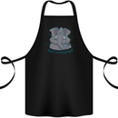 Irrelephant Funny Elephant Cotton Apron 100% Organic Black