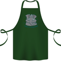 Irrelephant Funny Elephant Cotton Apron 100% Organic Forest Green