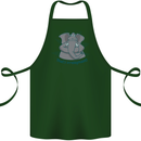 Irrelephant Funny Elephant Cotton Apron 100% Organic Forest Green