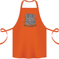 Irrelephant Funny Elephant Cotton Apron 100% Organic Orange