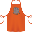 Irrelephant Funny Elephant Cotton Apron 100% Organic Orange