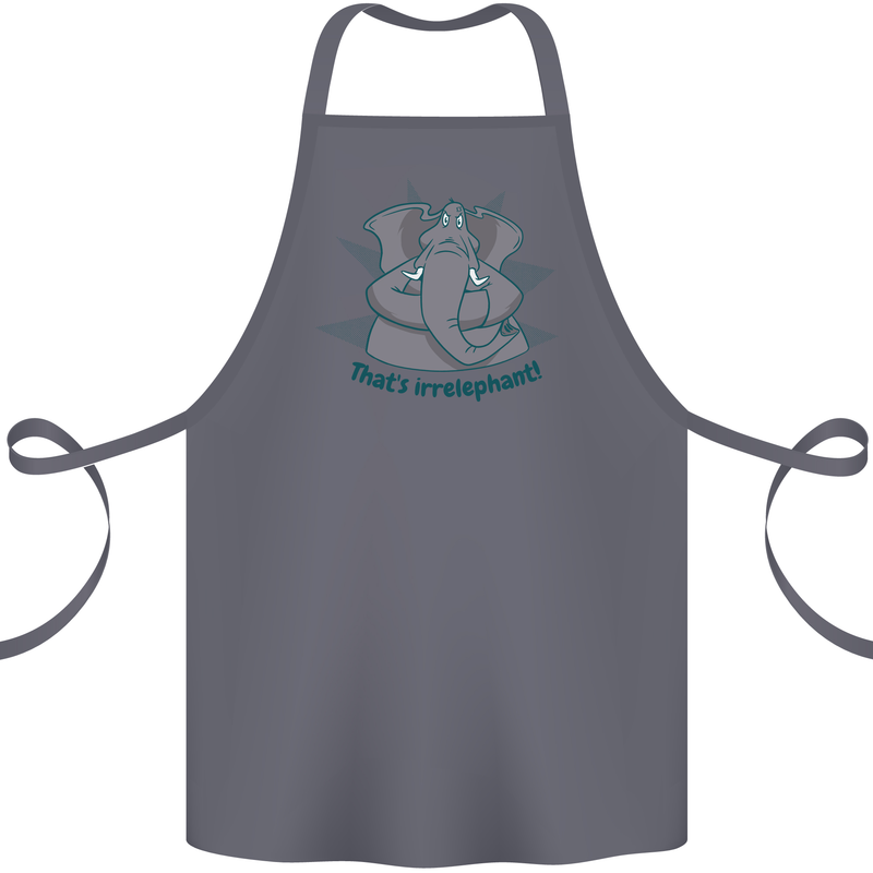 Irrelephant Funny Elephant Cotton Apron 100% Organic Steel