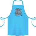 Irrelephant Funny Elephant Cotton Apron 100% Organic Turquoise