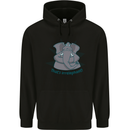 Irrelephant Funny Elephant Mens 80% Cotton Hoodie Black