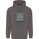 Irrelephant Funny Elephant Mens 80% Cotton Hoodie Charcoal
