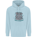Irrelephant Funny Elephant Mens 80% Cotton Hoodie Light Blue