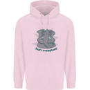 Irrelephant Funny Elephant Mens 80% Cotton Hoodie Light Pink
