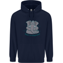 Irrelephant Funny Elephant Mens 80% Cotton Hoodie Navy Blue