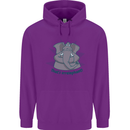 Irrelephant Funny Elephant Mens 80% Cotton Hoodie Purple