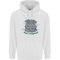 Irrelephant Funny Elephant Mens 80% Cotton Hoodie White