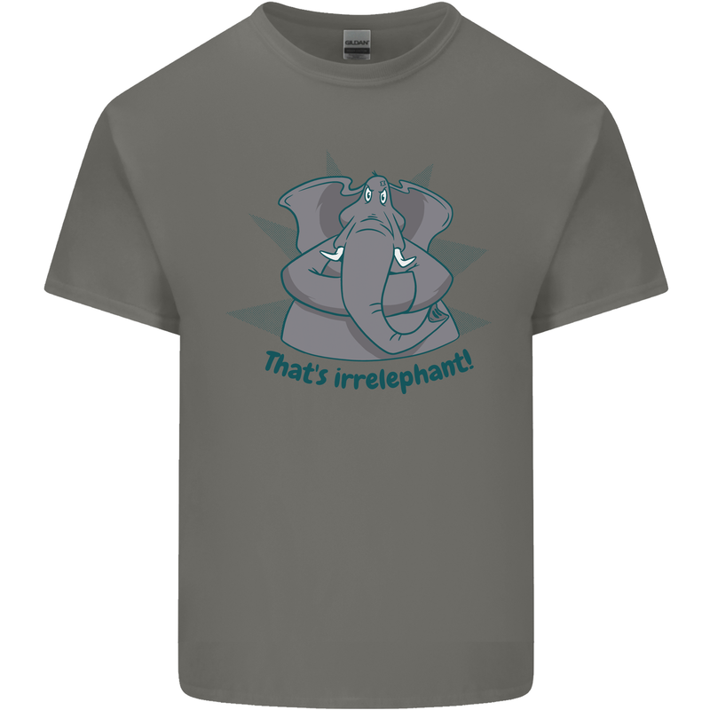 Irrelephant Funny Elephant Mens Cotton T-Shirt Tee Top Charcoal