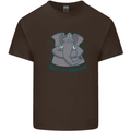 Irrelephant Funny Elephant Mens Cotton T-Shirt Tee Top Dark Chocolate