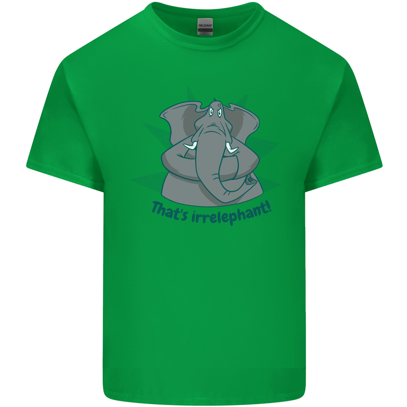 Irrelephant Funny Elephant Mens Cotton T-Shirt Tee Top Irish Green