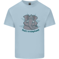 Irrelephant Funny Elephant Mens Cotton T-Shirt Tee Top Light Blue