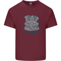Irrelephant Funny Elephant Mens Cotton T-Shirt Tee Top Maroon