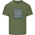 Irrelephant Funny Elephant Mens Cotton T-Shirt Tee Top Military Green