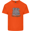 Irrelephant Funny Elephant Mens Cotton T-Shirt Tee Top Orange