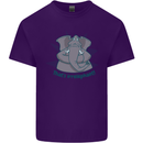 Irrelephant Funny Elephant Mens Cotton T-Shirt Tee Top Purple