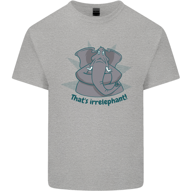 Irrelephant Funny Elephant Mens Cotton T-Shirt Tee Top Sports Grey