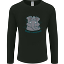 Irrelephant Funny Elephant Mens Long Sleeve T-Shirt Black