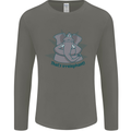 Irrelephant Funny Elephant Mens Long Sleeve T-Shirt Charcoal