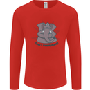 Irrelephant Funny Elephant Mens Long Sleeve T-Shirt Red