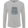 Irrelephant Funny Elephant Mens Long Sleeve T-Shirt Sports Grey