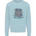 Irrelephant Funny Elephant Mens Sweatshirt Jumper Light Blue