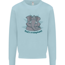 Irrelephant Funny Elephant Mens Sweatshirt Jumper Light Blue