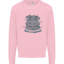 Irrelephant Funny Elephant Mens Sweatshirt Jumper Light Pink