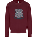 Irrelephant Funny Elephant Mens Sweatshirt Jumper Maroon