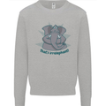 Irrelephant Funny Elephant Mens Sweatshirt Jumper Sports Grey