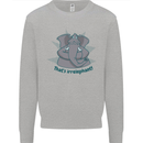 Irrelephant Funny Elephant Mens Sweatshirt Jumper Sports Grey