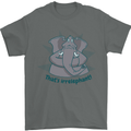 Irrelephant Funny Elephant Mens T-Shirt 100% Cotton Charcoal