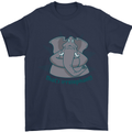 Irrelephant Funny Elephant Mens T-Shirt 100% Cotton Navy Blue