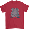 Irrelephant Funny Elephant Mens T-Shirt 100% Cotton Red