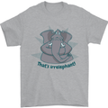 Irrelephant Funny Elephant Mens T-Shirt 100% Cotton Sports Grey