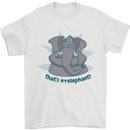 Irrelephant Funny Elephant Mens T-Shirt 100% Cotton White
