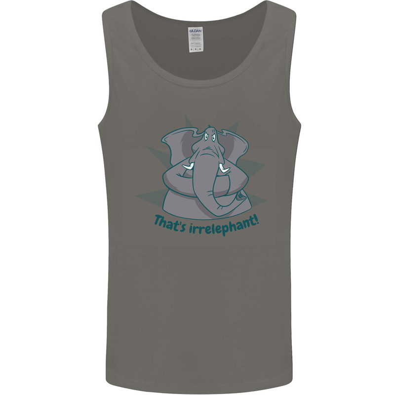Irrelephant Funny Elephant Mens Vest Tank Top Charcoal