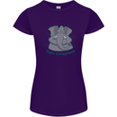 Irrelephant Funny Elephant Womens Petite Cut T-Shirt Purple