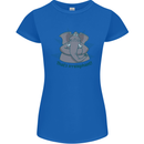 Irrelephant Funny Elephant Womens Petite Cut T-Shirt Royal Blue